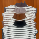 Kit com 3 Blusas Listrada em Malha