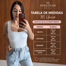 kit 3 Body Collant Feminino Regata Blusa Decote Quadrado Com Forro Estilo Blogueirinha suplex