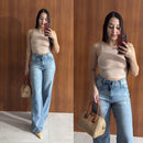 Kit 3 Cropped Feminino Regata Suplex Forro no busto, Sem Transparência Casual Verão
